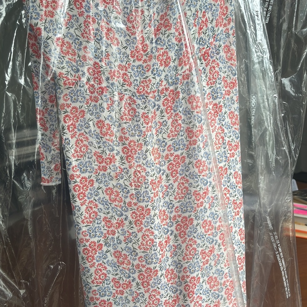 Reformation Floral Midi Dress - White and Orange - Picture 6 of 6